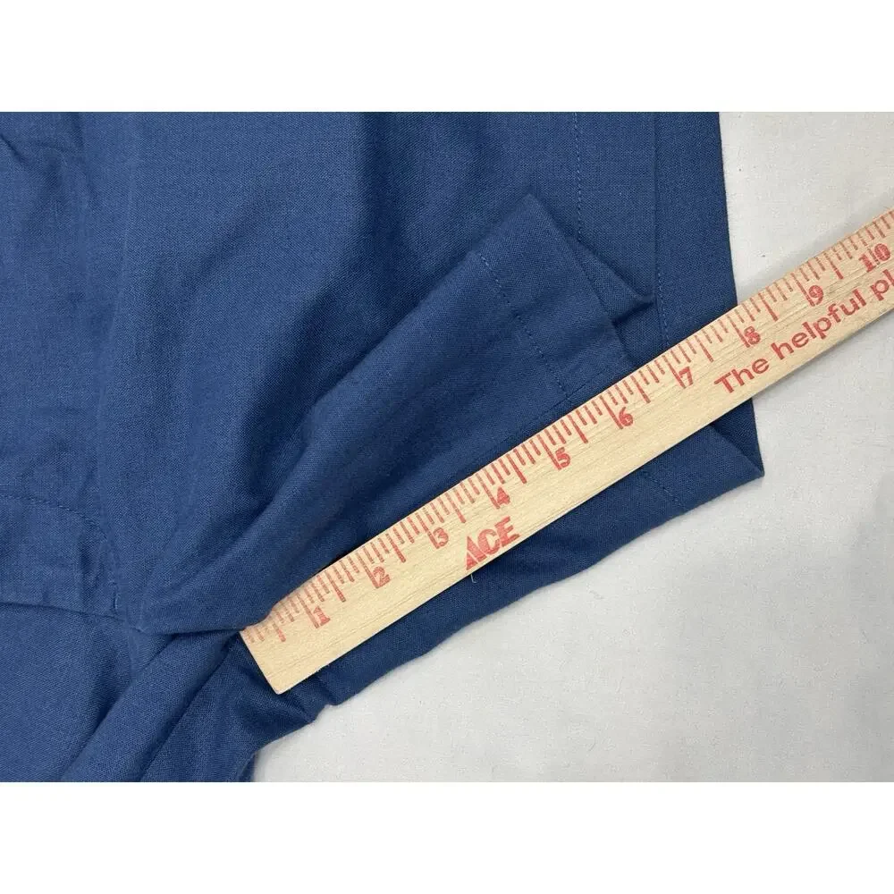 Banana Republic Linen Blend 7” Shorts Men’s 31 Blue Flat Front Cotton Stretch